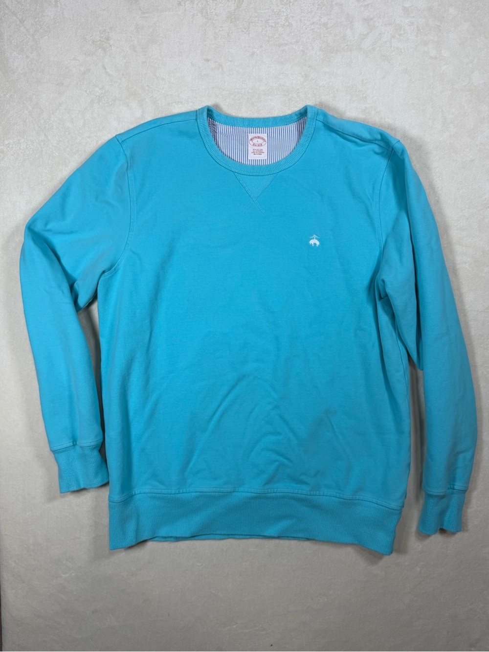 Men's Brooks Brothers Large Golden Fleece Crewneck Sweatshirt - Turquoise
